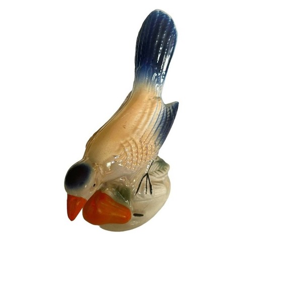 Vintage Lusterware Birds Avifauna with Fruit Made in Brazil Ceramic Figurines - Picture 9 of 16